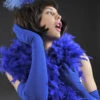 Ladies 1920s Flapper Girl Long Royal Blue Gloves