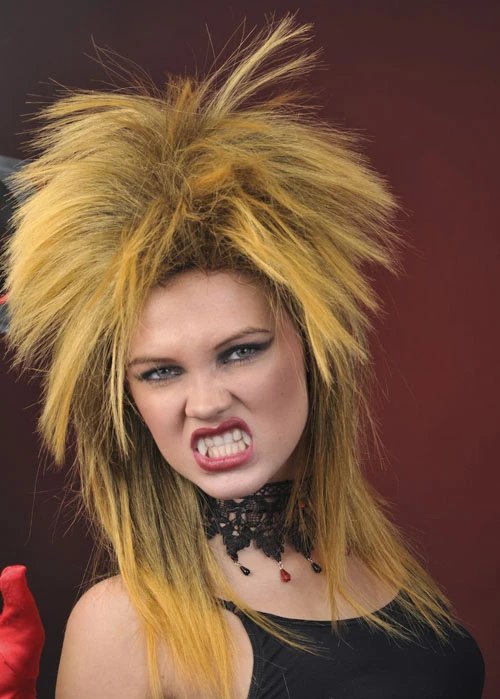 Ladies Halloween Gothic Gold Diva Wig 3 Ladies Halloween Gothic Gold Diva Wig