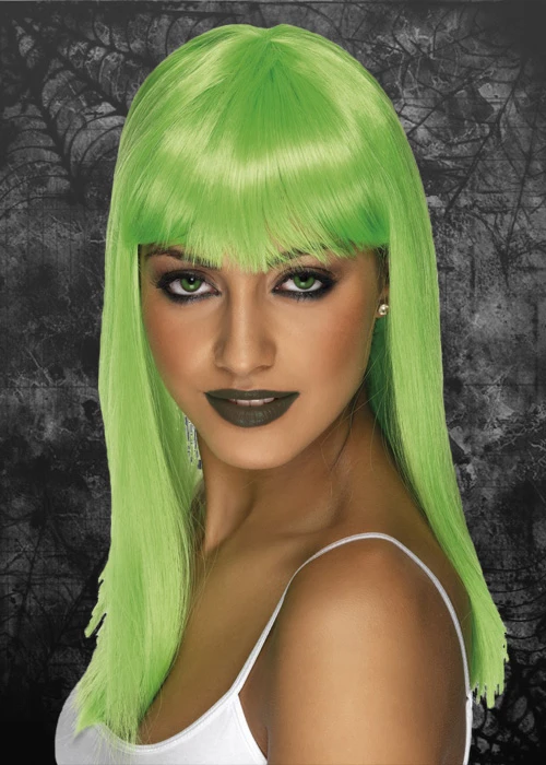 Ladies Gothic Green Glamourama Wig 3 Ladies Gothic Green Glamourama Wig