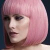 Ladies Pink Bob Fever Elise Wig -Halloween Fans Shop ladies pink bob fever elise wig