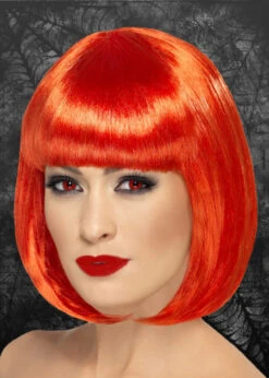 Ladies Gothic Red Partyrama Bobbed Wig