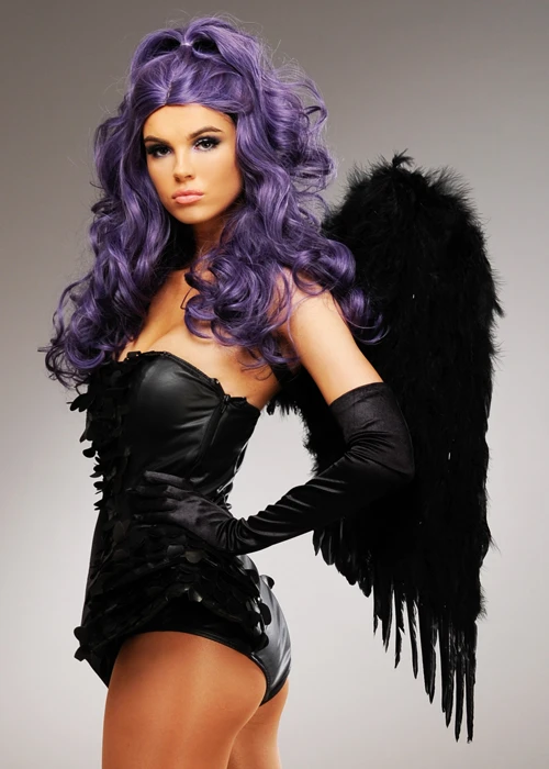 Deluxe Large Black Feather Fallen Angel Wings 4 Deluxe Large Black Feather Fallen Angel Wings - Image 2
