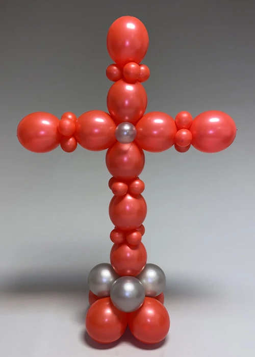 Inflated Large Red Cross Balloon Centrepiece Display 3 Inflated Large Red Cross Balloon Centrepiece Display