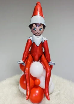 Christmas Elf On The Shelf Balloon Centrepiece Stack