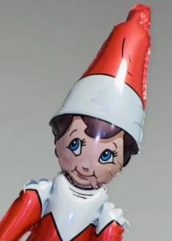 Christmas Elf On The Shelf Balloon Centrepiece Stack -Halloween Fans Shop large sitting elf balloon stack 02