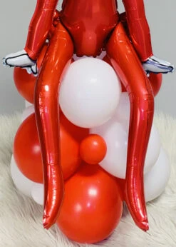 Christmas Elf On The Shelf Balloon Centrepiece Stack -Halloween Fans Shop large sitting elf balloon stack 03