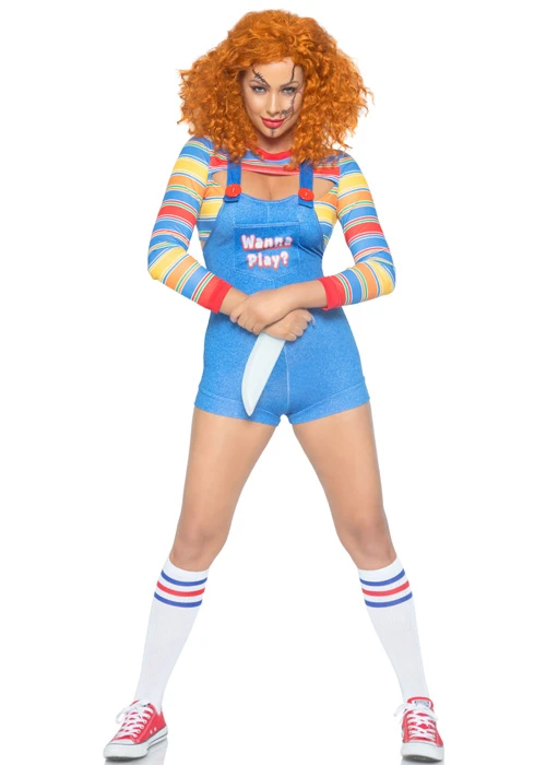 Ladies Leg Avenue Demon Doll Chucky Costume 4 Ladies Leg Avenue Demon Doll Chucky Costume - Image 2