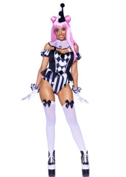 Leg Avenue Black And White French Clown Costume 10 Leg Avenue Black And White French Clown Costume -Halloween Fans Shop leg avenue french clown costume 87102 03