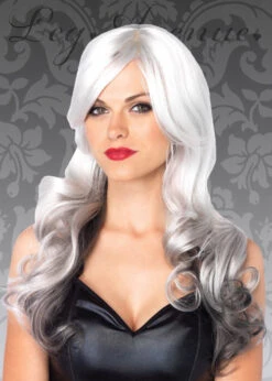 Ladies Leg Avenue Grey Curly Allure Wig