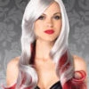 Leg Avenue Grey And Red Curly Allure Wig -Halloween Fans Shop leg avenue grey and red allure wig 2611