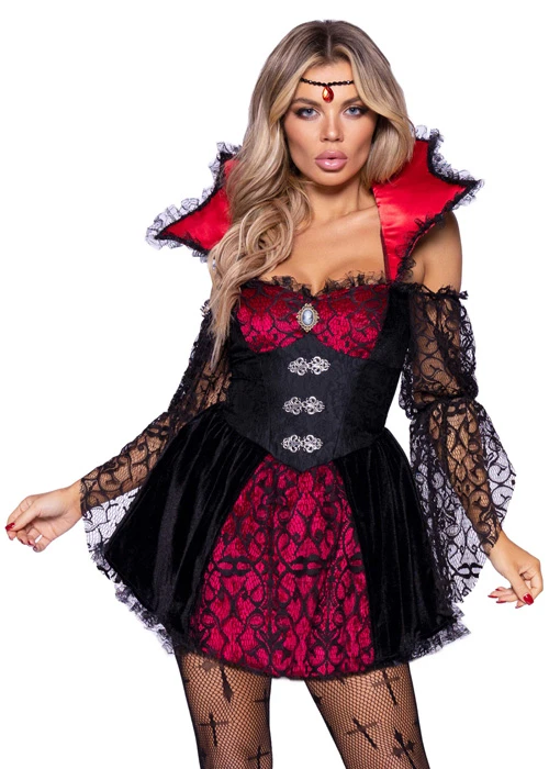 Womens Leg Avenue Victorian Vampire Costume 4 Womens Leg Avenue Victorian Vampire Costume - Image 2