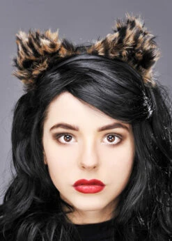 Furry Leopard Ears On Headband