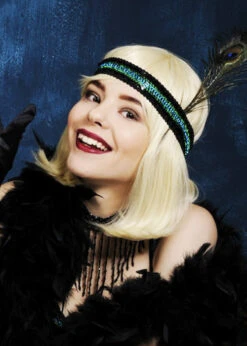 Ladies Deluxe 20s Blonde Bob Elise Wig