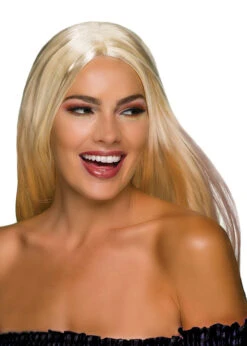 Womens Margot Robbie Style Long Blonde Wig