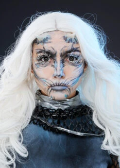 Womens Deluxe Night King Style White Wig