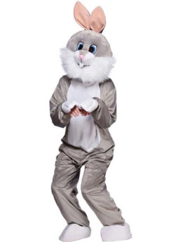 Adult Grey Mascot Bunny Rabbit Costume