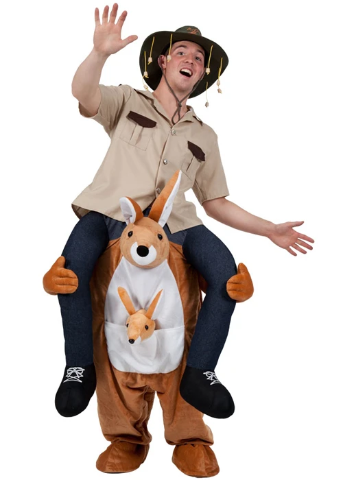 Adult Australian Ride On Kangaroo Costume 3 Adult Australian Ride On Kangaroo Costume