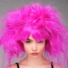 Womens Backcombed Neon Purple Magenta Zombie Wig 1 Womens Backcombed Neon Purple Magenta Zombie Wig -Halloween Fans Shop magenta purple back combed wig