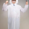 Adult Size Albert Einstein Scientist Costume With Wig -Halloween Fans Shop mens einstein scientist costume