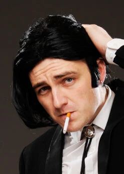 Mens Pulp Fiction Vincent Style Black Wig