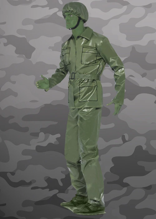 Mens Green Toy Soldier Costume 4 Mens Green Toy Soldier Costume - Image 2
