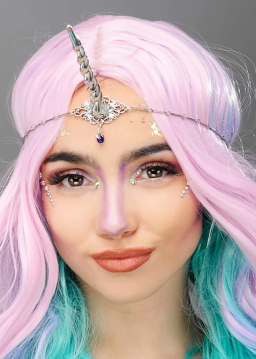 Womens Fantasy Unicorn Horn Headband 4 Womens Fantasy Unicorn Horn Headband - Image 2