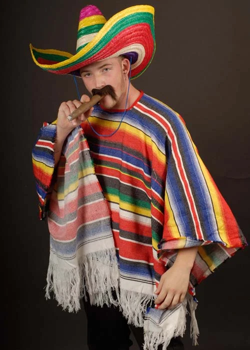 Mexican Poncho Fancy Dress Costume 4 Mexican Poncho Fancy Dress Costume - Image 2
