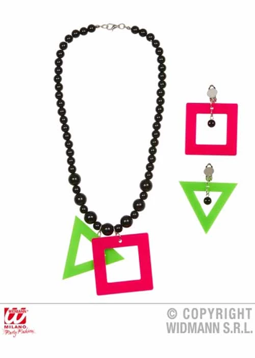 Neon 80s Fashion Jewellery Set 4 Neon 80s Fashion Jewellery Set - Image 2