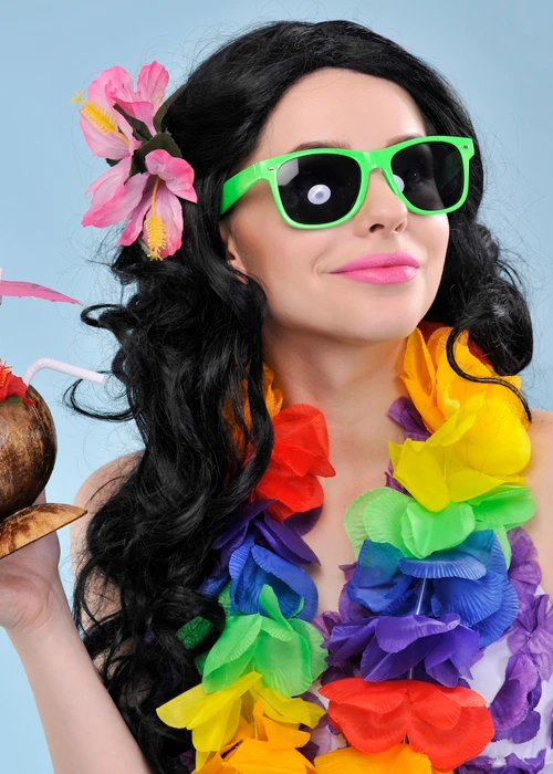 Hawaiian Hula Neon Sunglasses 3 Hawaiian Hula Neon Sunglasses
