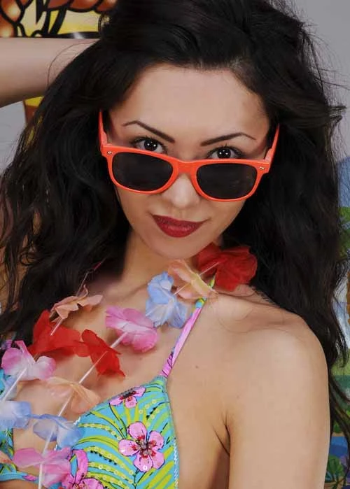 Hawaiian Hula Neon Sunglasses 4 Hawaiian Hula Neon Sunglasses - Image 2