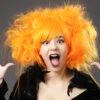 Womens Halloween Backcombed Neon Orange Zombie Wig 1 Womens Halloween Backcombed Neon Orange Zombie Wig -Halloween Fans Shop neon orange zombie wig 42360