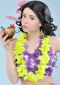 Neon Yellow Hawaiian Flower Garland