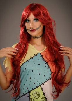 Nightmare Before Christmas Deluxe Rich Red Sally Wig