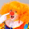Womens Bright Orange Clown Wig -Halloween Fans Shop orange backcombed wig 1