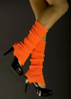 Flourescent Neon Orange Legwarmers