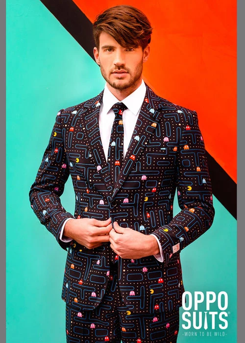 Adult Mens 80s Pac-Man Suit Costume 3 Adult Mens 80s Pac-Man Suit Costume