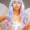 Womens Deluxe Pastel Rainbow Fairy Princess Wig -Halloween Fans Shop pastel rainbow fairy wig