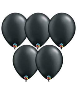 Halloween Party Pearl Onyx Black Balloons Pack 5