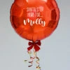 Personalised Christmas Santa Stop Balloon With Bow -Halloween Fans Shop personalised christmas santa balloon with bow