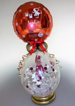 Personalised Luxe Elf On The Shelf Christmas Stuffed Balloon