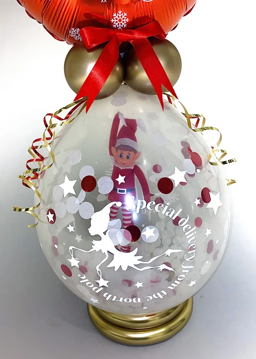 Personalised Luxe Elf On The Shelf Christmas Stuffed Balloon 4 Personalised Luxe Elf On The Shelf Christmas Stuffed Balloon - Image 2