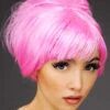 Adult Size Greatest Showman Anne Wheeler Style Pink Wig 1 Adult Size Greatest Showman Anne Wheeler Style Pink Wig -Halloween Fans Shop pink beehive bob wig