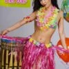 Womens Short Pink Hula Grass Skirt