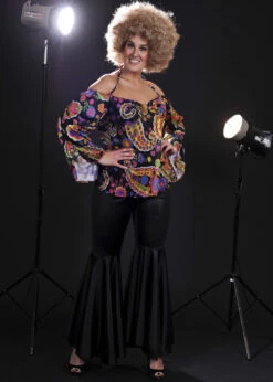 Womens Plus Size 1970s Black Hippy Girl Costume 8 Womens Plus Size 1970s Black Hippy Girl Costume -Halloween Fans Shop plus size hippy lady costume 02