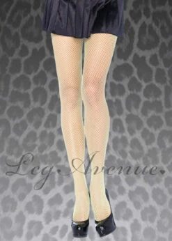 Plus Size Leg Avenue White Fishnet Tights
