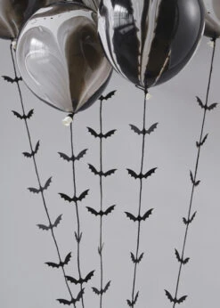 Halloween Gothic Black Bat Balloon Tails Pack 5