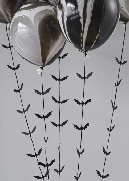 Halloween Gothic Black Bat Balloon Tails Pack 5 3 Halloween Gothic Black Bat Balloon Tails Pack 5