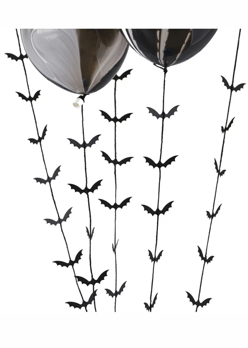 Halloween Gothic Black Bat Balloon Tails Pack 5 4 Halloween Gothic Black Bat Balloon Tails Pack 5 - Image 2