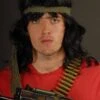 80s Action Hero Black Rambo Style Wig 1 80s Action Hero Black Rambo Style Wig -Halloween Fans Shop rambo20wigbrs