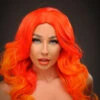 Womens Long Red And Orange Ombre Devil Wig -Halloween Fans Shop red and orange devil wig A2854